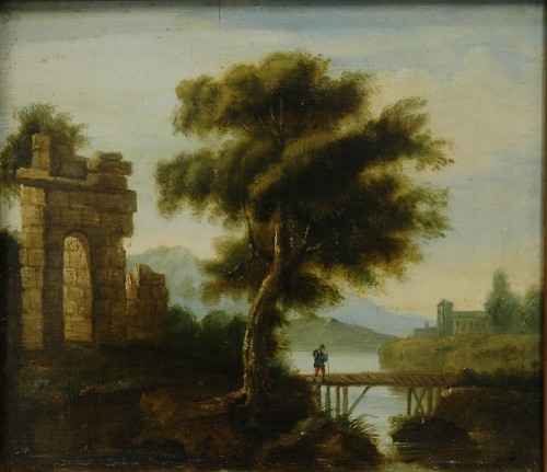 ПЕЙНАКЕР Адам. Пейзаж с одиноким путником. 1672