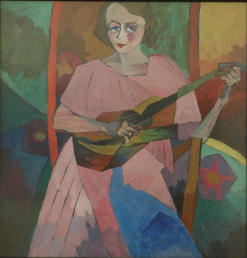 Лентулов А. В.  Портрет. (Женщина с гитарой). 1913 (?)