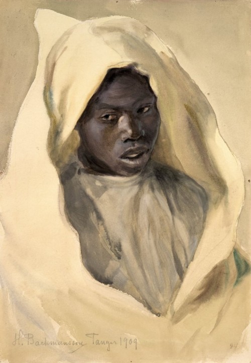 Бакмансон Гуго – Элиас (Гуго – Эмиль Карлович). 1860 –1953 Араб в бунусе (негр в белой душлабе). 1909 