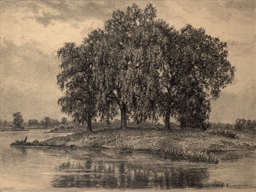 Комарова Александра Тимофеевна. 1867 – нач. 1940 –х Деревья у воды 
