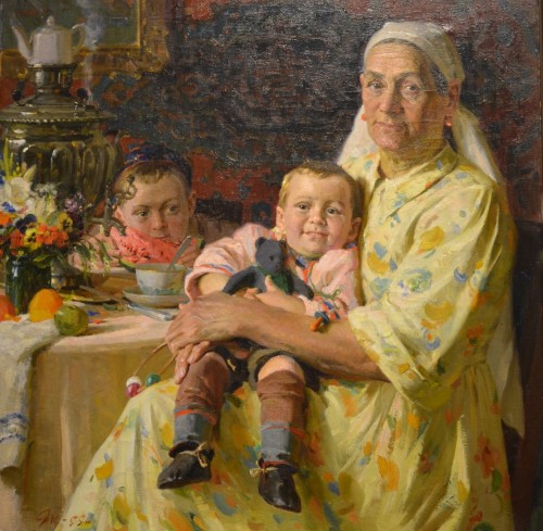 Якупов Х.А.1919-2010  Портрет матери. 1955 Холст, масло