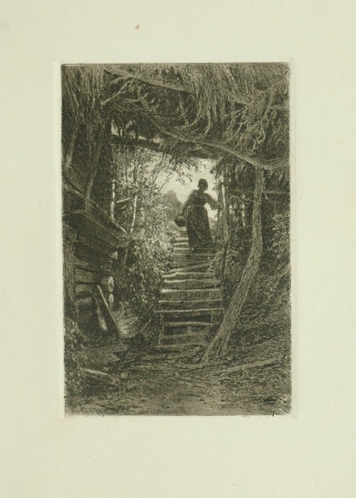 Лист № 10. Крестьянка сходящая с лестницы. 1875 