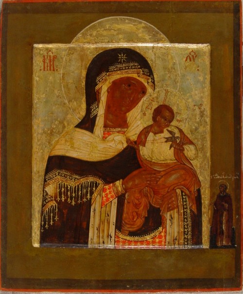Богоматерь Коневская (Голубицкая), с предстоящей святой преподобной Анастасией