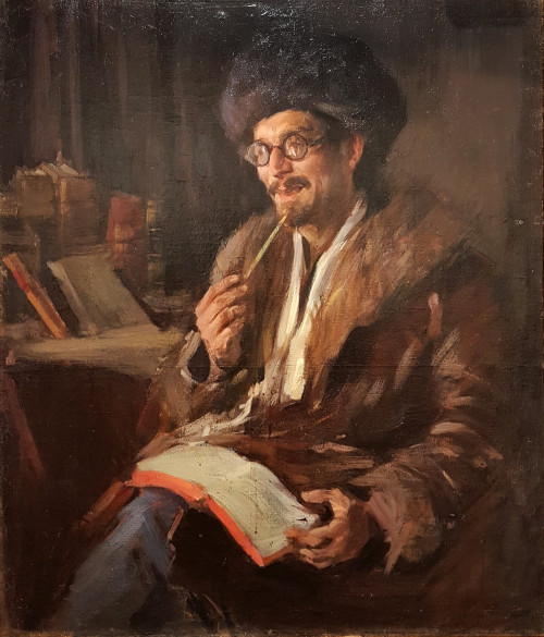  Беньков П.П.Портрет искусствоведа Р.Б. Канского. 1947