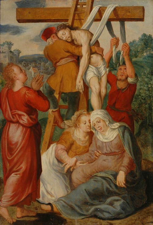 Нидерланский мастер XVI века. Снятие с креста.