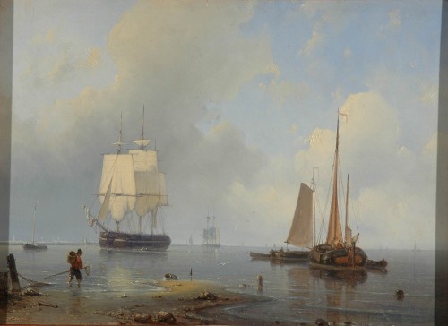 КУККУК Ян Херман. Морской вид (Корабли на рейде). 1800-е (?)