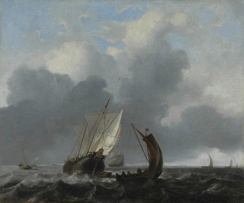 БАКХЕЙЗЕН Людольф (?) Парусники в море. 1662