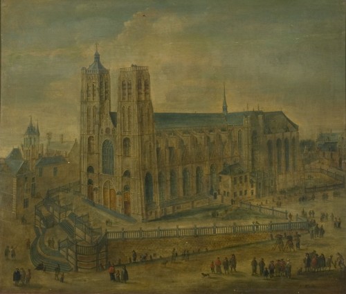Фламандский мастер первой половины XVII века. Собор св. Гудулы в Брюсселе. 1630-е (?)
