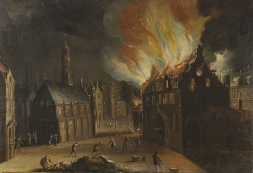 Фламандский мастер XVII века. Пожар.