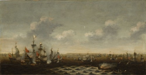 Голландский мастер XVII века.  Морской бой