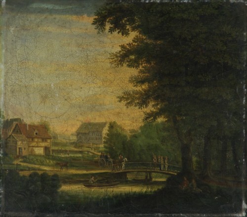 Голландский мастер XVIII века. Сельский пейзаж.