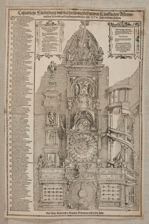 Астрономические часы в Страсбургском соборе. 1574. Титульный лист серии.