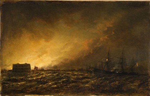 Боголюбов А. П. Пожар в Кронштадте ночью. 1876 (?)