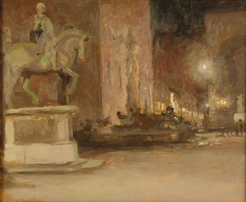 Визель Э. О. Италия. Флоренция. Площадь Синьории ночью. 1913
