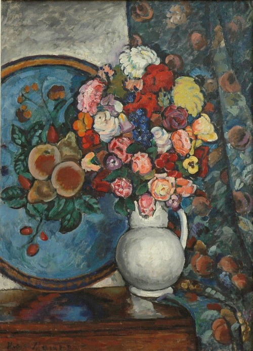 Машков И.И. Натюрморт. Цветы в вазе (с подносом). 1912–1914 