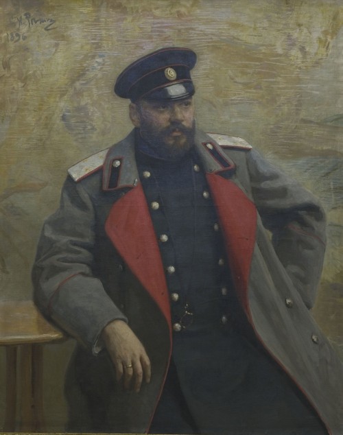 Репин И. Е.  Портрет генерала Александра Константиновича Гейнса.  1896