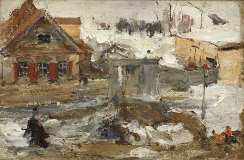 Фешин Н. И.  Зимний дворик. 1917