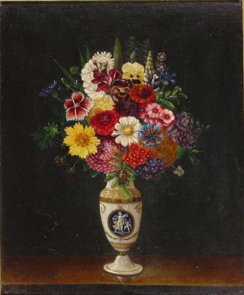 Лихачев А.Ф. (1832-1890) Букет цветов в вазе. 