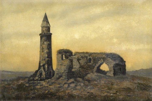 Шишкин И.И.  Развалины ханской усыпальницы и Малый Минарет в Болгарах