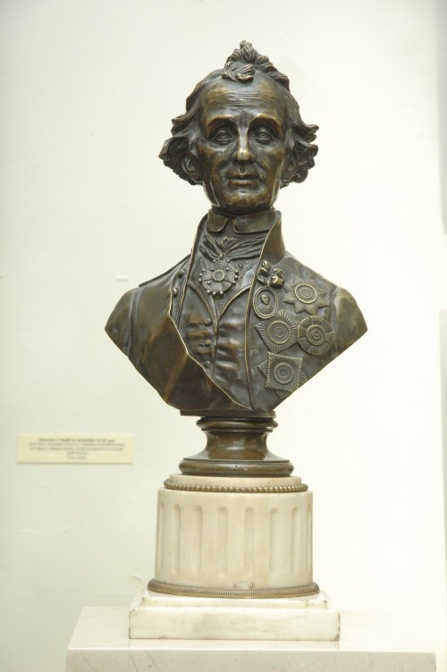 Неизвестный скульптор. Бюст А.В.Суворова. 1804 г. Бронза, мрамор