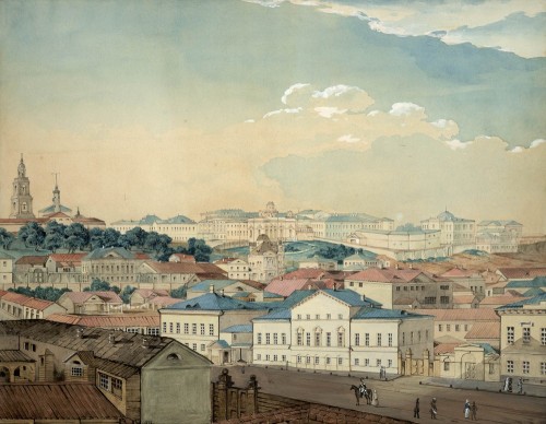 Ракович А.Н. Вид на университетские здания со стороны Булака. 1842