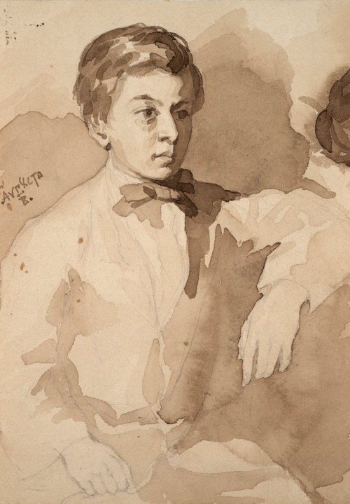 Максимов Василий Максимович. 1844 – 1911 Портрет мальчика. 1860 –е 