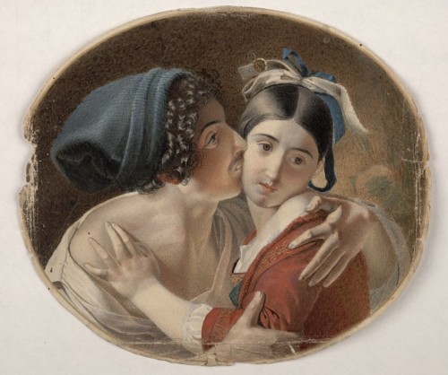 Моллер Федор Антонович. 1812 – 1874 Поцелуй. Авторское повторение одноименной картины 1840 (ГРМ). 