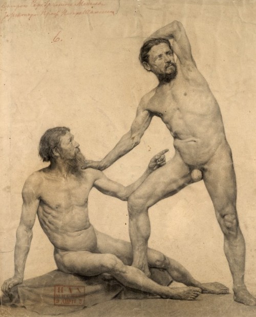 Мордасевич Казимир  Львович (Фелицианович). 1859 - ? Два натурщика. 1883 