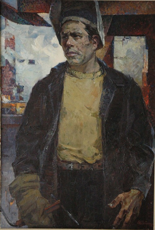 Симбирин Е.А. 'Портрет Хисматуллина Музагита',1976 г.