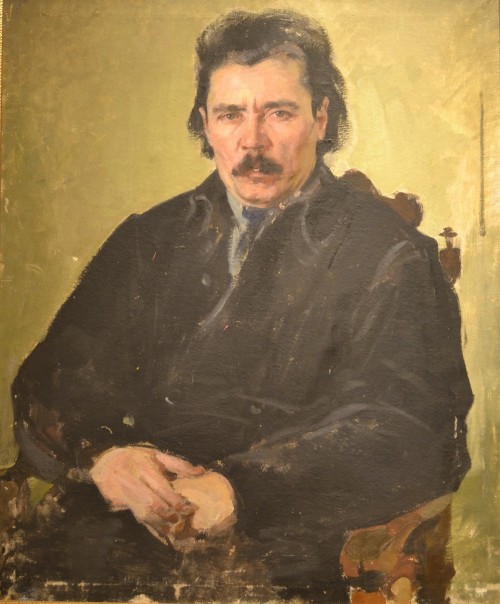 Беньков П.П. 1879-1949 Портрет писателя Г.Ибрагимова. 1926  холст, масло