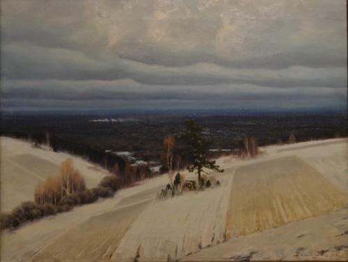 Денисов И.А. 1867-1928 Зимний пейзаж. 1920-е Холст, масло