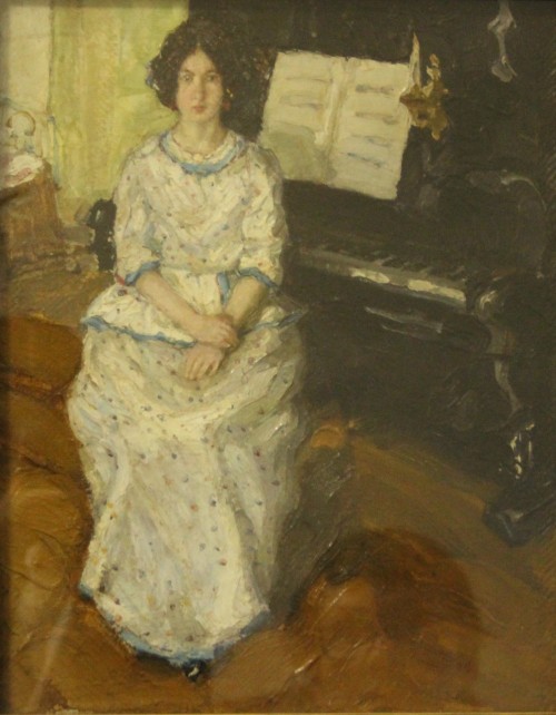 Радимов П.А. 1887-1967 У пианина (Женский портрет). Холст, масло