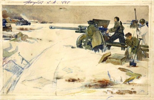 Рисунки военных лет Хариса Якупова (1919 — 2010)