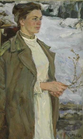 Куделькин В.И. Медсестра. Портрет Регите Даггелете. 1976