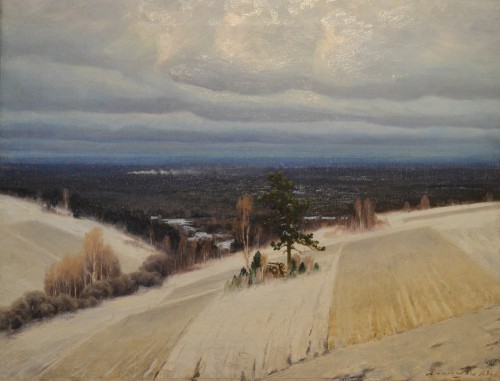 Денисов Иван Андреевич. Зимний пейзаж. 1898