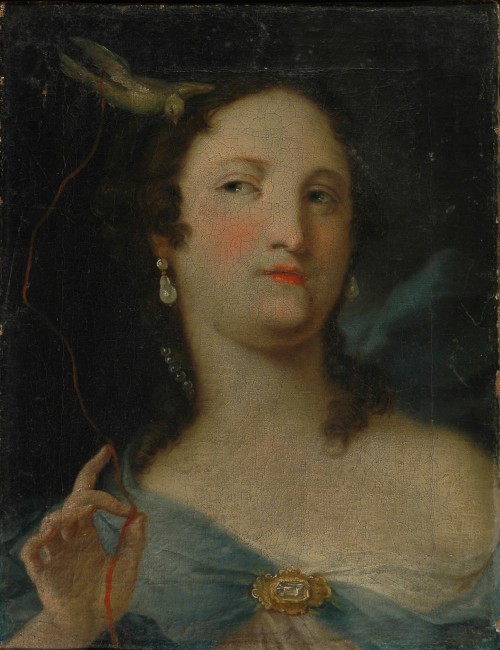 НАТТЬЕ Жан Марк. Портрет неизвестной (Дама с птичкой). 1764