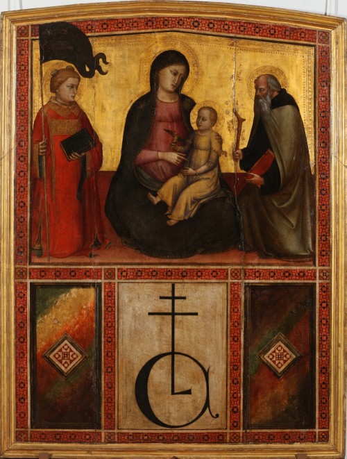 МАРИОТТО ДИ НАРДО. Мадонна с младенцем и предстоящими св.Стефаном и Антонием Аббатом. 1390-е (?)