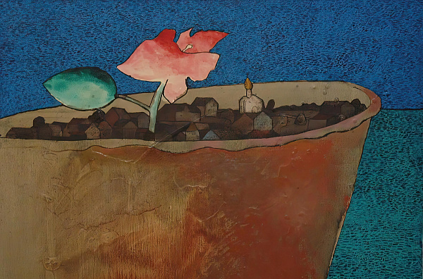 Е.Г. Голубцов. Свияжск в горшке. 1990
